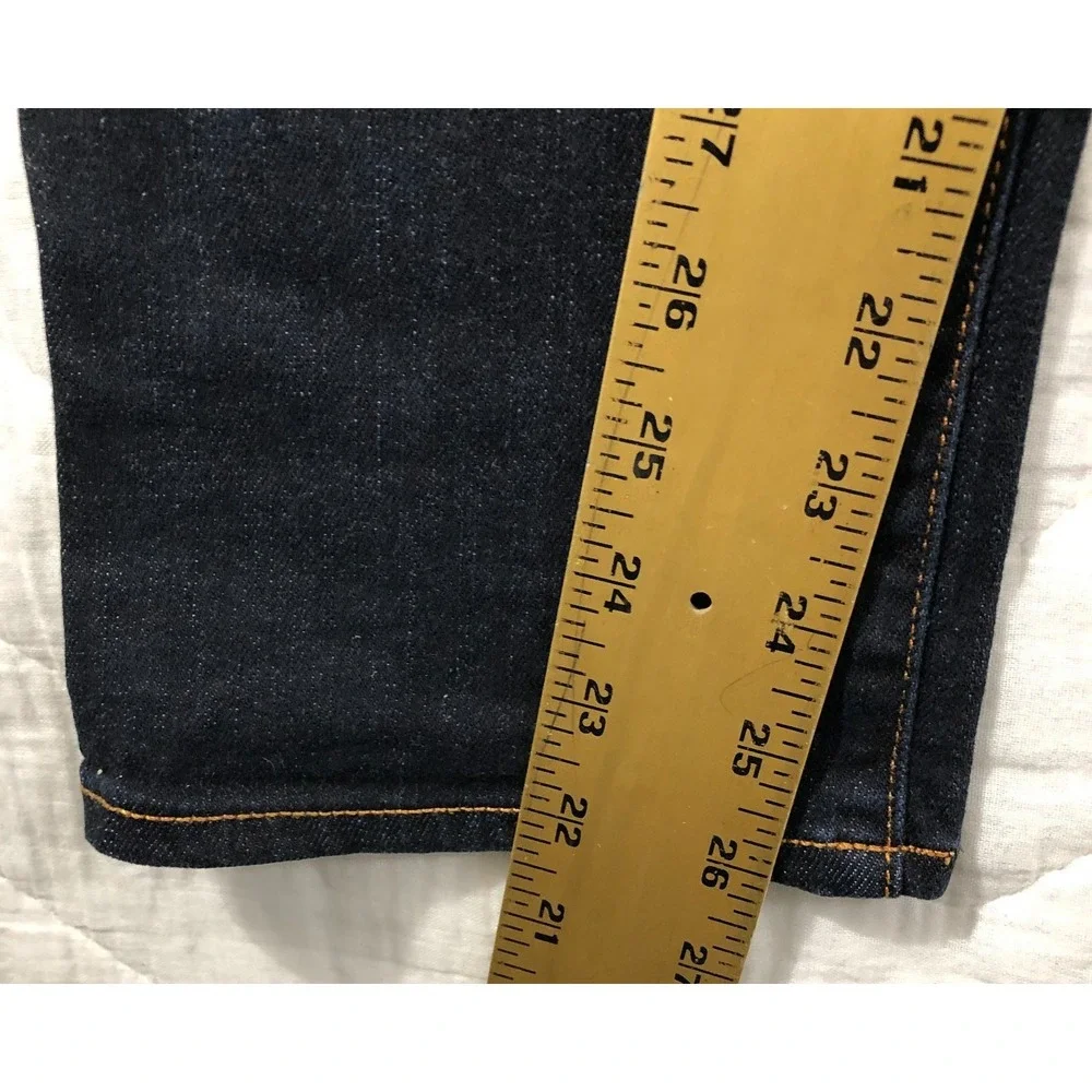 Gap Jeans‎ Women 28/6 Denim Blue Dark Wash Rinse Straight Low Rise Stretch 31x26